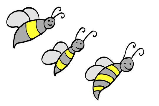 doodle funny bee