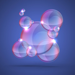 soap bubble on dark background