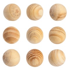 Wooden spheres set