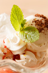 dessert with ice cream