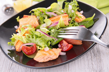 salad with salmon