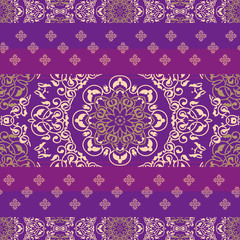 Indian ornamental fabric ethnic pattern
