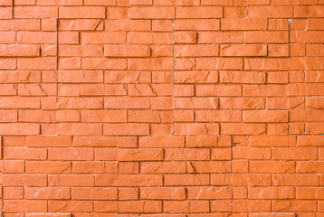 Orange Rough Brick Wall Background/ Texture