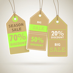 Vector Illustration of Sale Tags