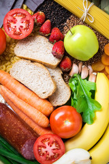 Healthy food background