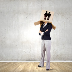 Fototapeta premium Box on head