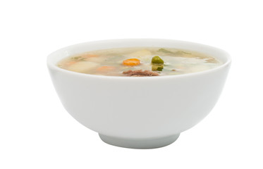 soup with fresh vegetables