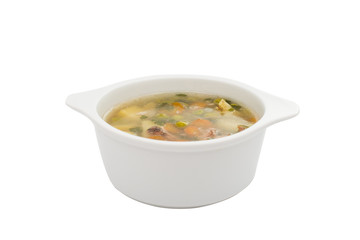 soup with fresh vegetables