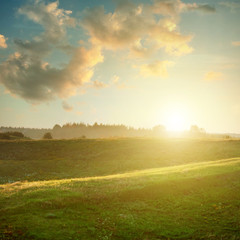 landscape on sunset