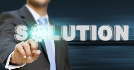 Businessman solution concept