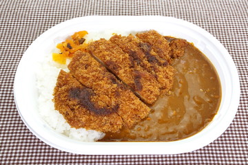 Japanese traditional food pork and curry rice