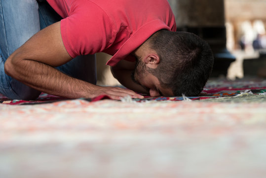 Muslim Praying In Mosque