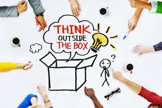 Hands on Whiteboard with Think Outside the Box Concepts