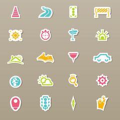 transportation icons and map icons