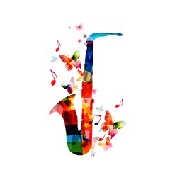 Colorful saxophone design