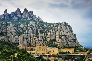 Fototapeta na wymiar Monastery of Montserrat in Catalonia, Spain