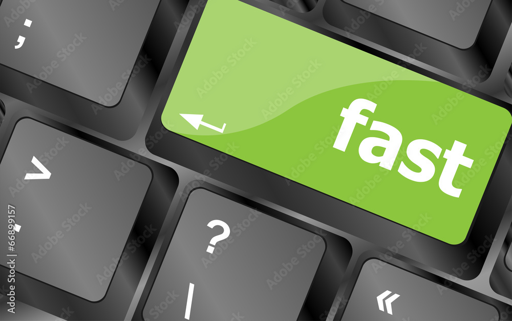 Poster fast button on the computer keyboard key