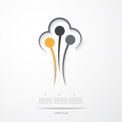 Minimal infographic template, vector