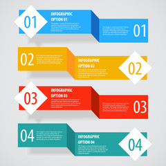 Simple abstract infographics options banner.