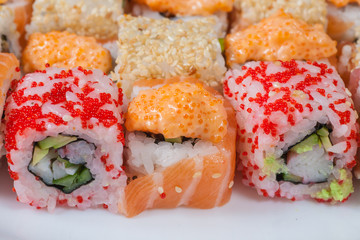 set of Japanese sushi