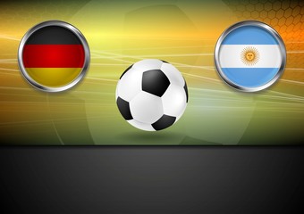 Final football. Germany and Argentine in Brazil 2014