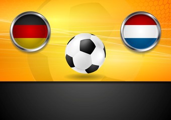 Final football. Germany and Netherlands in Brazil 2014