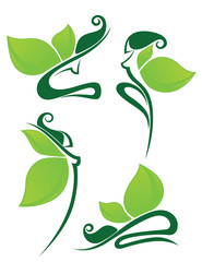 abstract women in different poses