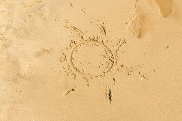 beach sand sun sign