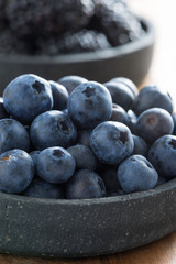 fresh juicy blueberries closeup
