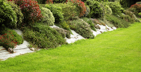 Obraz premium blumenrabatte