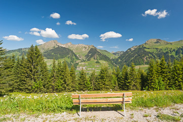 Bench with panoramic view