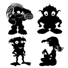 Vector set. Monsters.