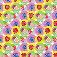 Fancy fruit vector background