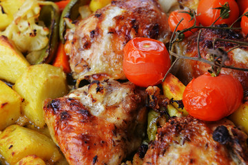 vegetables and chicken