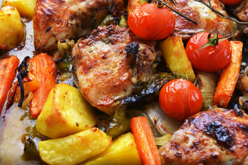 vegetables and chicken