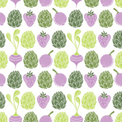 Vegetables seamless pattern