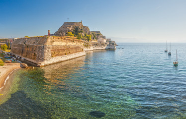 Old fortress walls and clock tower