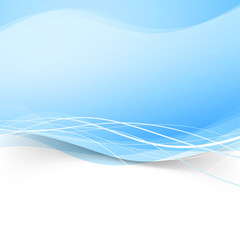Abstract blue transparent wave background