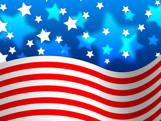 Amercian Flag Background Means Stripes And Stars.