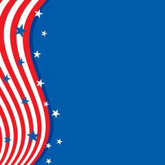 Background in colors of the American flag.