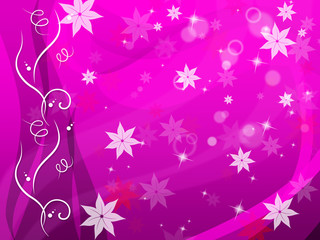 Purple Floral Background Means Pretty Plants And Flowers.