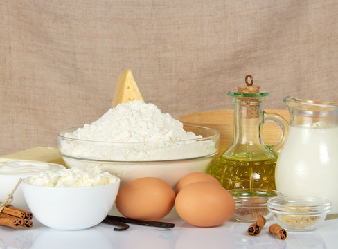 Set of products for the baking