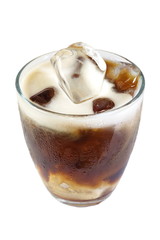 Cold coffee drink with ice