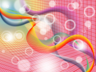 Red Twisting Background Means Colorful Wavy And Graph.