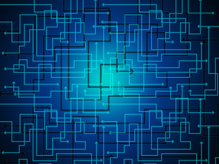 Intertwined Arrows Background Shows Futuristic Wallpaper Or Tech