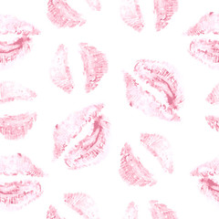 Vector seamless background. lips prints
