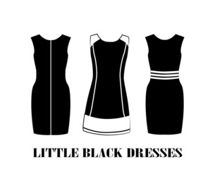 set of  little black dresses