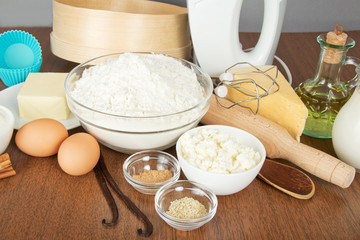 Cottage cheese, spices, butter and mixer