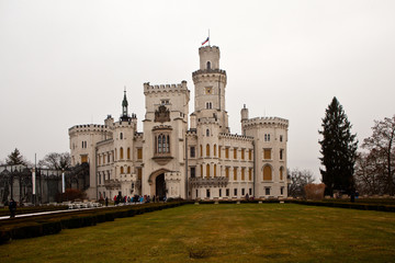 Fototapeta na wymiar Castle Hluboka nad Vltavou. Czech Republic.