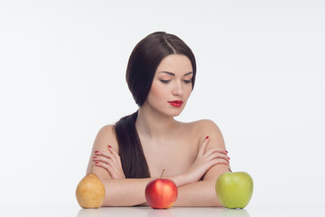 woman with fruits